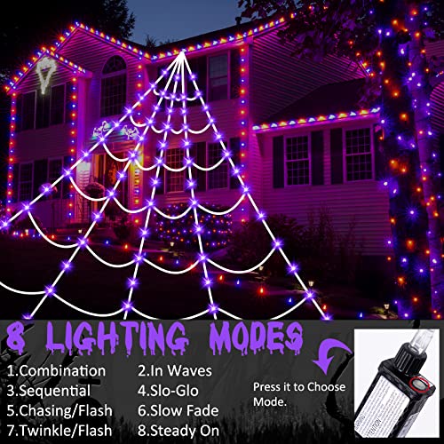 Zivilic Spider Web Lights 150 LED, 8 Modes - Image 3