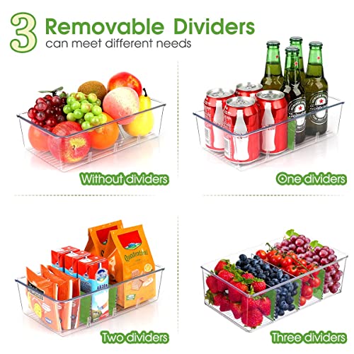 ZIZOTI 8 Pack Clear Storage Bins With Dividers - Image 3