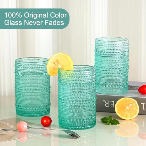 ZMOWIPDL Vintage Hobnail Glass Cups Set, 15 oz - Image 3