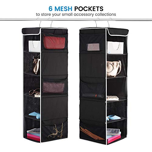 ZOBER Hanging 5-Shelf Closet Organizer Shelves - Image 4
