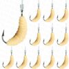 TOOLSSIDE 1 Dozen Rubber Maggots Fishing Bait