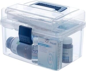 MyGift 10 Inch First Aid Clear Bin Container