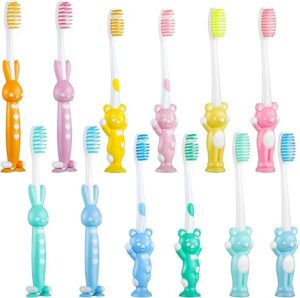 Patelai 12 Pcs Toddler Toothbrush Set