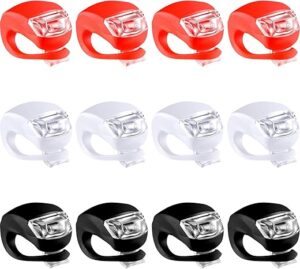 Mudder 12 Pieces Bicycle LED Light Set