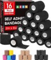 AZEN 16 Pack Self Adhesive Bandage Wrap