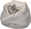 Furhaven 18″ Round Washable Pet Bed, Silver Gray