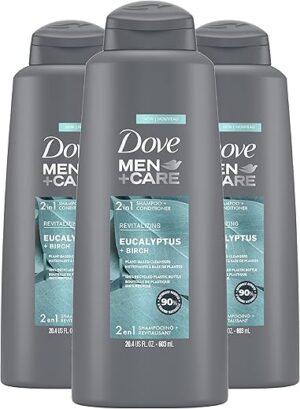 DOVE MEN + CARE 2 In 1 Shampoo Conditioner Eucalyptus 3 Count