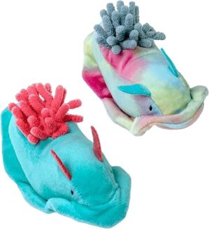 Furhaven 2-Pack Washable Plush Sea Slug Cat Toys
