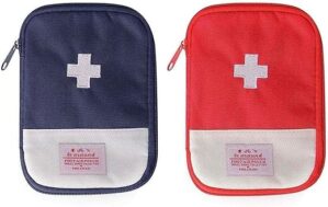 JIAKAI 2 Packs Empty First Aid Pouch 7×5 Inch