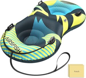 AirsFish 2 Seats Large Inflatable Snow Sled