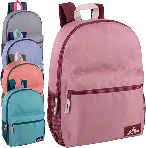 Trail maker 24 Pack Color Block Backpacks 18 Inch