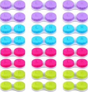 Elcoho 24 Pack Contact Lens Holder Box