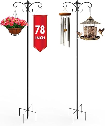 Twinkle Star 2Pk Garden Shepherds Hooks 78inch