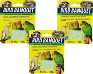 Zoo Med 3 Pack Bird Banquet Vegetable Block, Small