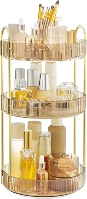 SONGMICS 3-Tier Rotating Skincare Organizer UJKA011A01