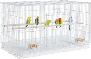 Yaheetech 30-Inch Stackable Flight Bird Cage, White