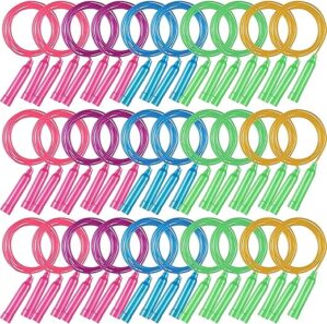 Yunsailing 30 Pcs Colorful Plastic Jump Ropes 7.5 ft