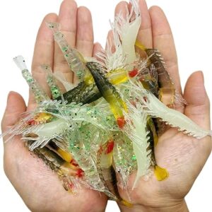 DAMIDEL 30Pcs Simulation Shrimp Fishing Lures Kit