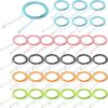 Xinnun 32 Pcs PVC Adjustable Jump Ropes 9.2 ft