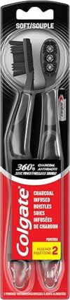 Colgate 360 Vibrate Charcoal Battery Toothbrush, Soft