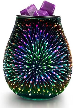inrorans 3D Glass Electric Wax Melt Warmer