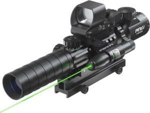 Pinty 4-in-1 Rifle Scope Combo, 3-9×32