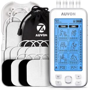 AUVON 4 Outputs TENS Unit EMS Muscle Stimulator