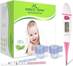 Easy@Home 40 Ovulation & 10 Pregnancy Test Strips + Digital Basal Thermometer