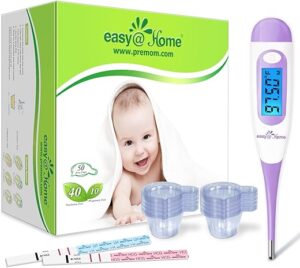 Easy@Home 40 Ovulation & 10 Pregnancy Test Strips + Digital Basal Thermometer