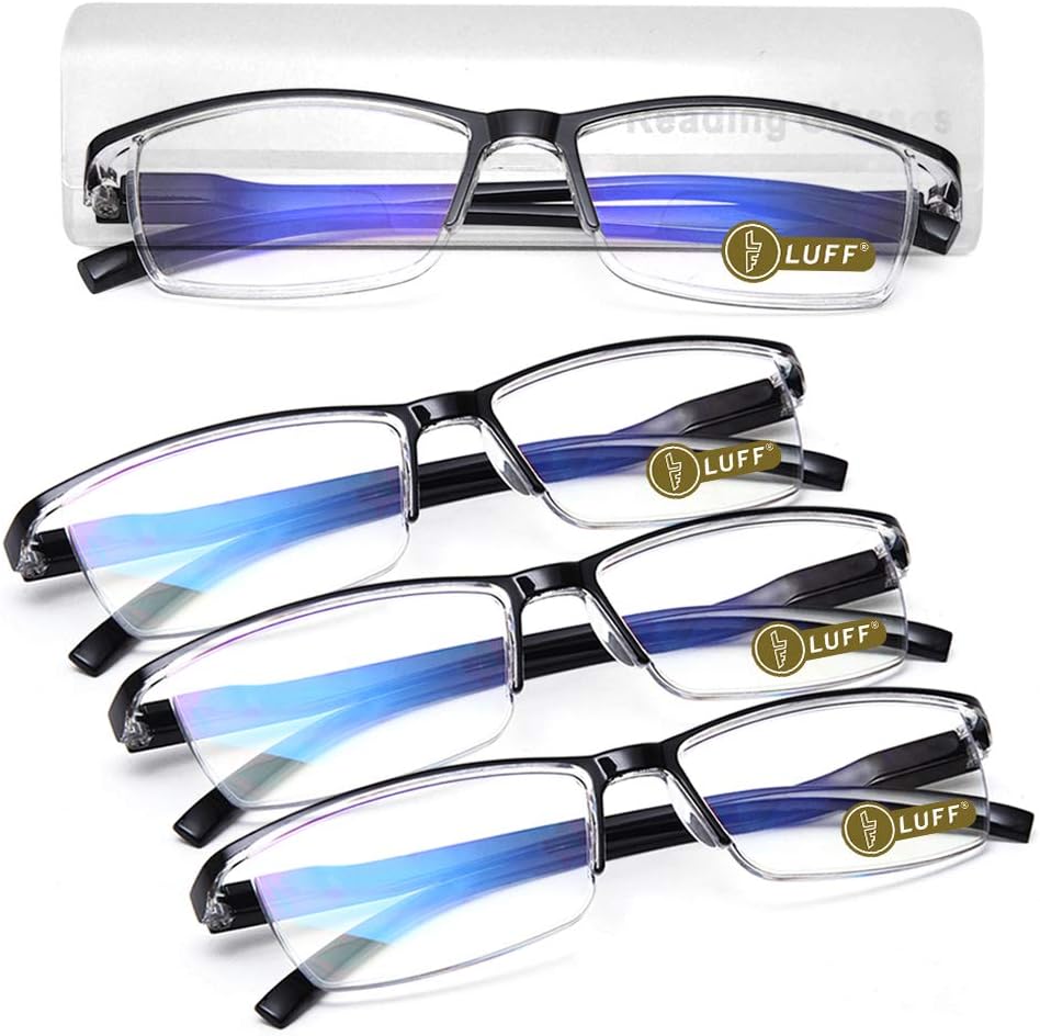 LUFF 4Pcs Anti-Blue-ray Ultra-Light Readers (2.5X)