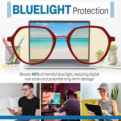 4SHADES Blue Light Blocking Glasses For Eye Strain - Image 4