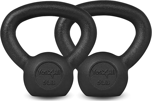 Yes4All 5-80 Lbs Cast Iron Kettlebell