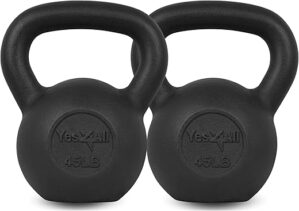 Yes4All 5-80 Lbs Cast Iron Kettlebell