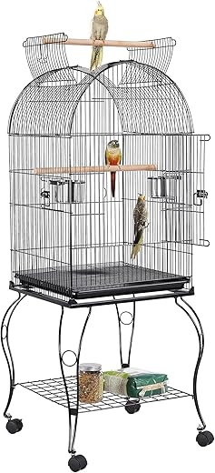 Yaheetech 59-Inch Rolling Standing Bird Cage