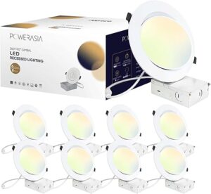 POWERASIA 6 Inch Gimbal LED Recessed Lighting