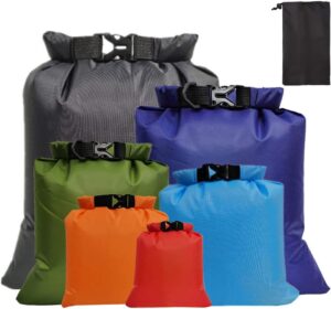 Pimoys 6 Pack Waterproof Lightweight Dry Bags