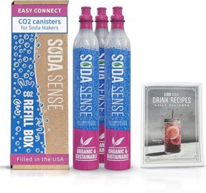Soda Sense 60L CO2 Canister Refill & Recipe Book Bundle