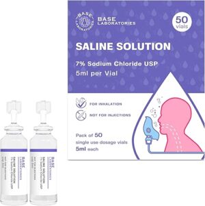 BASE LABORATORIES 7% Saline Solution For Nebulizer Machine