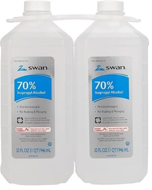 Swan 70% Rubbing Alcohol, 32 Fl Oz (Pack Of 2)