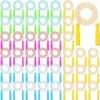 Aoriher 80 Pcs Adjustable Stripe Jump Ropes