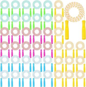 Aoriher 80 Pcs Adjustable Stripe Jump Ropes