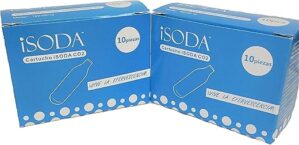 iSODA 8g CO2 Replacement Cartridges, 20-Pack