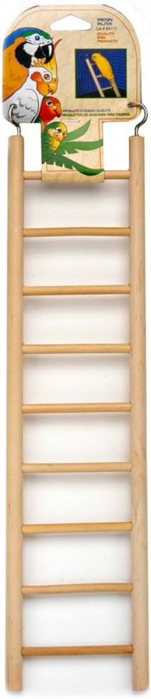 Penn-Plax 9-Step Wooden Bird Ladder (BA115)