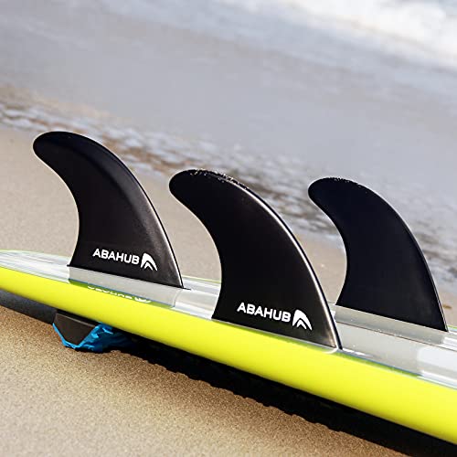 Abahub Surfboard Thruster Fins Set, Fiberglass Reinforced - Image 5