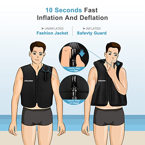 Abuytwo Adult Inflatable Adjustable Snorkel Vest - Image 3