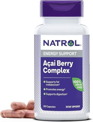Natrol Acai Berry Antioxidant Veggie Capsules, 1000 mg