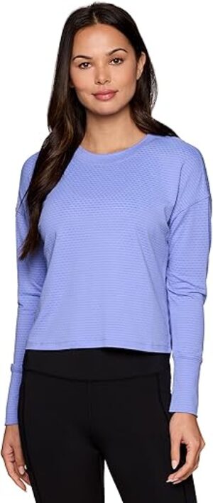 RBX Activewear Long Sleeve Mesh Running Top
