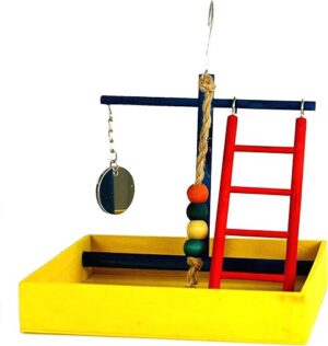 JW Activitoys Wood Play Gym Bird Toy