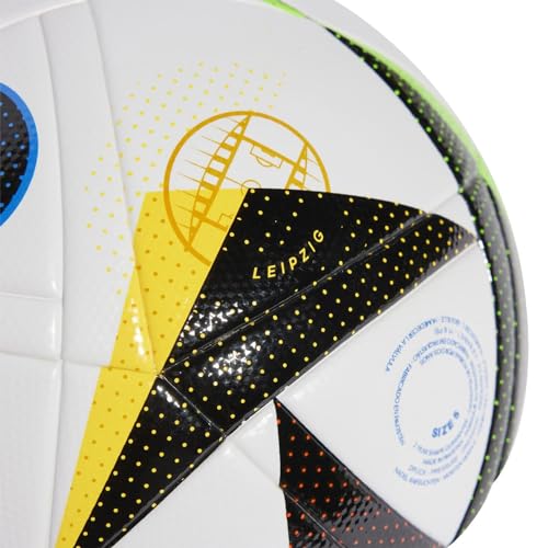 adidas Euro24 LGE Ball White/Black/Globlu 5 - Image 4