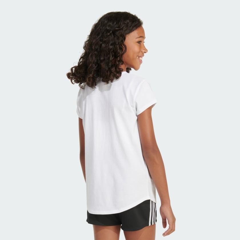 adidas Girls' Short Sleeve Scoop Neck Tee - Image 2